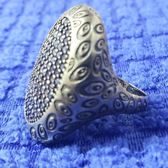 CHOCOLATE CZ DIAMOND RING GOLD SIZE 6 - Picture 3 of 7